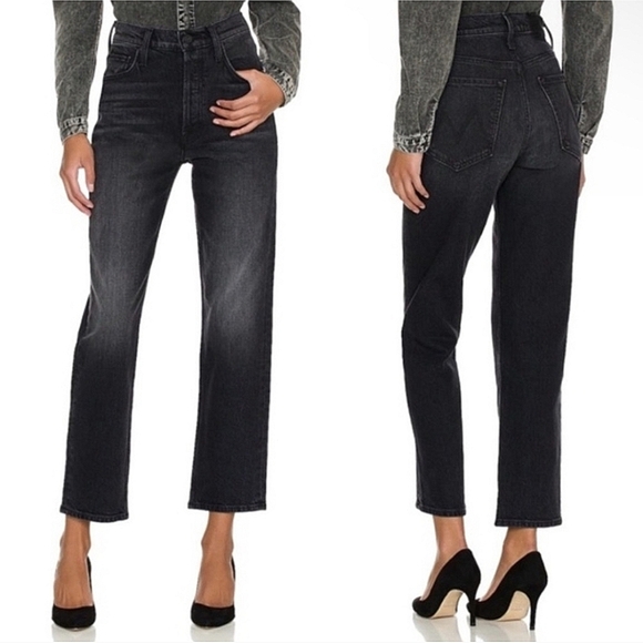 MOTHER Tomcat Jeans Black Straight Leg 24 - Picture 3 of 11